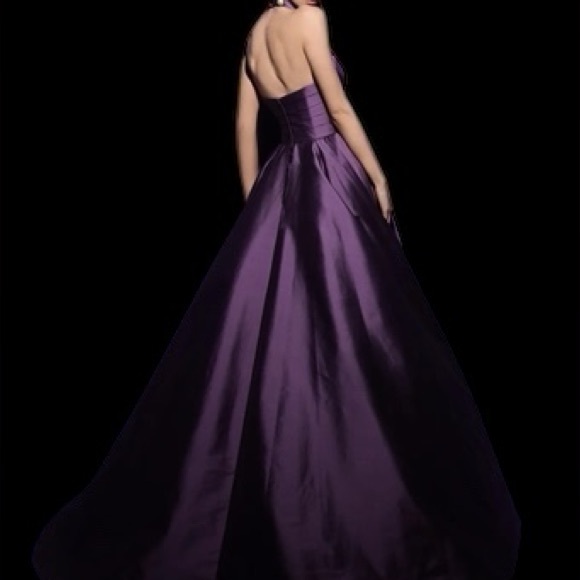 Vintage BRAEMAR Petites Taffeta Ballgown in Eggplant size 13/14 P - Picture 2 of 10